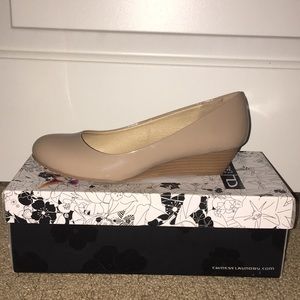 Nude Patent Leather Wedge Flat